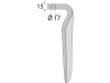 Industriehof® Kreiseleggenzinken links/rechts 90 x 320 x 15 mm, Bohrung 17 mm für Muratori