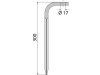 Industriehof® Kreiseleggenzinken links/rechts 100 x 300 x 15 mm, Bohrung 17 mm für Celli, Perugini