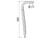 Industriehof® Kreiseleggenzinken links/rechts 90 x 295 x 15 mm, Bohrung 17 mm für Sicma