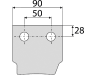 Industriehof® Kreiseleggenzinken links/rechts 90 x 295 x 15 mm, Bohrung 17 mm für Sicma