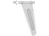 Industriehof® Kreiseleggenzinken links/rechts 90 x 295 x 15 mm, Bohrung 17 mm für Sicma