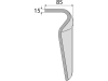 Industriehof® Kreiseleggenzinken links/rechts 100 x 300 x 15 mm, Bohrung 17 mm für Breviglieri, Schmotzer