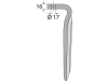 Industriehof® Kreiseleggenzinken links/rechts 120 x 330 x 16 mm, Bohrung 17 mm für Niemeyer