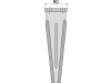 Industriehof® Kreiseleggenzinken links/rechts 90 x 290 x 14 mm, Bohrung 17 mm für Brenig, Celli, Perugini, Falc, Kverneland, Landsberg, Maletti, Maschio, Ortolan, Rau, Tortella, Vogel & Noot, RH-78