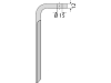 Industriehof® Kreiseleggenzinken links/rechts 100 x 270 x 12 mm, Bohrung 15 mm für Celli, Perugini