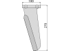 Industriehof® Kreiseleggenzinken links/rechts 100 x 270 x 12 mm, Bohrung 15 mm für Celli, Perugini