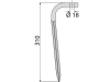 Industriehof® Kreiseleggenzinken links/rechts 110 x 310 x 15 mm, Bohrung 18 mm für Landsberg, Sicma, Moreni