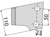 Industriehof® Kreiseleggenzinken links/rechts 110 x 310 x 15 mm, Bohrung 18 mm für Landsberg, Sicma, Moreni