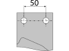 Industriehof® Kreiseleggenzinken links/rechts 90 x 320 x 15 mm, Bohrung 17 mm für Muratori