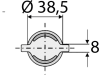 Industriehof® Kreiseleggenzinken links/rechts, 375 mm, M 20 x 1,5 für Krone
