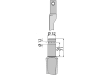Industriehof® Kreiseleggenzinken links/rechts, 320 mm, Bohrung 12 mm für Kongskilde, Pegoraro, RH-47