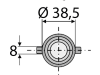 Industriehof® Kreiseleggenzinken links/rechts, 330 mm, M 20 x 1,5 für Krone, RH-2