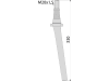 Industriehof® Kreiseleggenzinken links/rechts, 330 mm, M 20 x 1,5 für Feraboli, Frost, RH-3