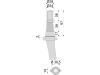 Industriehof® Kreiseleggenzinken links/rechts, 330 mm, M 20 x 1,5 für Feraboli, Frost, RH-3
