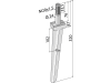 Industriehof® Kreiseleggenzinken links/rechts, 320 mm, M 20 x 1,5 für Frandent, RH-130
