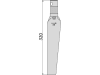 Industriehof® Kreiseleggenzinken links/rechts, 320 mm, Bohrung 12 mm, für Euroma