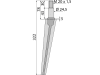 Industriehof® Kreiseleggenzinken links/rechts, 322 mm, M 20 x 1,5 für Doublet-Record, Morra, RH37