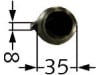 Industriehof® Kreiseleggenzinken links/rechts, 338 mm, M 22 x 1,5 für Seima, RH-31