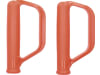 mefro Griff Kunststoff orange mit Handschutz, für Sackkarren, Kistenkarren und Stapelkarren, 2 St., 94201008