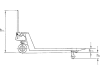 Pfaff Silberblau Hubwagen "HU 35-TP Proline" 3,5 t mit hoher Tragkraft und langen Gabelzinken