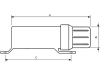 Dokumentenbehälter 325 x 90 mm, abschließbar