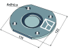 Industriehof® Lagerdeckel LK 105 mm, Ø außen 123 mm; 135 mm, für Överum Sechscheibe, 31-L191