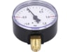 Hücobi Vakuum-Manometer, Anschluss 1/4" unten, -1 bis 1,5 bar, Rote Markierung -0,5 bar; +1,0 bar, 8112 006010