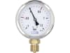 Hücobi Vakuum-Manometer, Anschluss 1/2" unten, -1 bis 1,5 bar, Rote Markierung -0,5 bar; +0,5 bar, 8114 013005