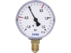 Hücobi Vakuum-Manometer, Anschluss 1/4" unten, -1 bis 1,5 bar, Rote Markierung -0,5 bar; +0,5 bar, 8112 006005