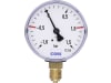 Hücobi Vakuum-Manometer, Anschluss 1/4" unten, -1 bis 1,5 bar, Rote Markierung -0,5 bar; +1,0 bar, 8112 006010
