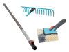 Gardena VK-Set 4 CS Rechen 16 Zi.+Winkelbesen +CS-Holzstiel 130cm   