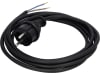 Netzkabel Länge 250 cm Belastbarkeit 2,2 kW, 2 x 1,0 mm², mit vergossenem Schutzkontakt-Stecker