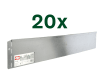 bellissa 20er VK-Set Rasenkante Metall (verzinkt) silver 118 x 12,45 cm bestehend aus 20 Stck. a. 118 cm Nutzlänge 23 m