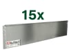 bellissa 15er VK-Set Rasenkante Metall (verzinkt) silver 118 x 19,5 cm bestehend aus 15 Stck. a. 118 cm, Nutzlänge 17,25 m