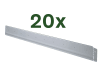 bellissa 20er VK-Set Beeteinfassung Pro13 Metall (verzinkt)  100 x 13 cm bestehend aus 20 Stck. a. 100 cm, Nutzlänge 20 m