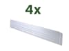 bellissa 4er VK-Set Beeteinfassung Pro20 Metall (verzinkt)  100 x 20 cm bestehend aus 4 Stck. a. 100 cm, Nutzlänge 4 m