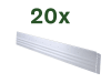 bellissa 20er VK-Set Beeteinfassung Pro20 Metall (verzinkt)  100 x 20 cm bestehend aus 20 Stck. a. 100 cm, Nutzlänge 20 m