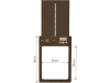 Hühnerklappe 24,2 x 35,0 cm automatisch für Geflügelställe, braun, 38595614