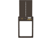 Hühnerklappe 24,2 x 35,0 cm automatisch für Geflügelställe, braun, 38595614