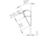Scharspitze 278 x 80 x 8/12 mm Wolfram-Carbid-beschichtet, für Grubber Horsch TerraGrip, Terrano, Tiger