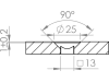 Scharspitze 242 x 80 x 12 mm Spitze vorn beschichtet, für Grubber Horsch Evo, TerraGrip, Terrano, Tiger