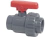 Kugelhahn Mega Safe 550 PVC  mit gesicherter Kugel, PVC-U-Hebel/Griff, Hytrel/EPDM-Dichtung