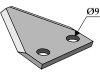 Industriehof® Fräsmesserklinge 88 x 76 x 3 mm gerade, für Futtermischwagen Faresin, 70-212