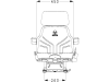Grammer Traktorsitz "Universo® Basic Plus", mechanisch gefedert, High-Performance-Stoff, anthrazit/grün/silber