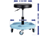 Hazet® Werkstatthocker Höhe 43 – 55 cm, Tragkraft 150 kg, pneumatisch, Werkzeugablage mit Fächern, 195N-4