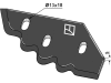 Industriehof® Messer rechts 210 x 96 x 5 mm, für Futtermischwagen Sgariboldi, 70-278