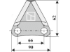 Industriehof® Fräsmesserklinge 62 x 90 x 4 mm gewinkelt, für Futtermischwagen Frasto, Storti, Walker, 70-202