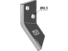 Industriehof® Fräsmesserklinge links 90 x 40 x 4 mm, gewinkelt, für Futtermischwagen Walker, 70-124