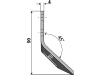 Industriehof® Fräsmesserklinge links 90 x 40 x 4 mm, gewinkelt, für Futtermischwagen Walker, 70-124