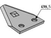 Industriehof® Fräsmesserklinge 81 x 76 x 3 mm gerade, für Futtermischwagen Gilioli, Himel, Italmix, Marmix, Storti, 70-111